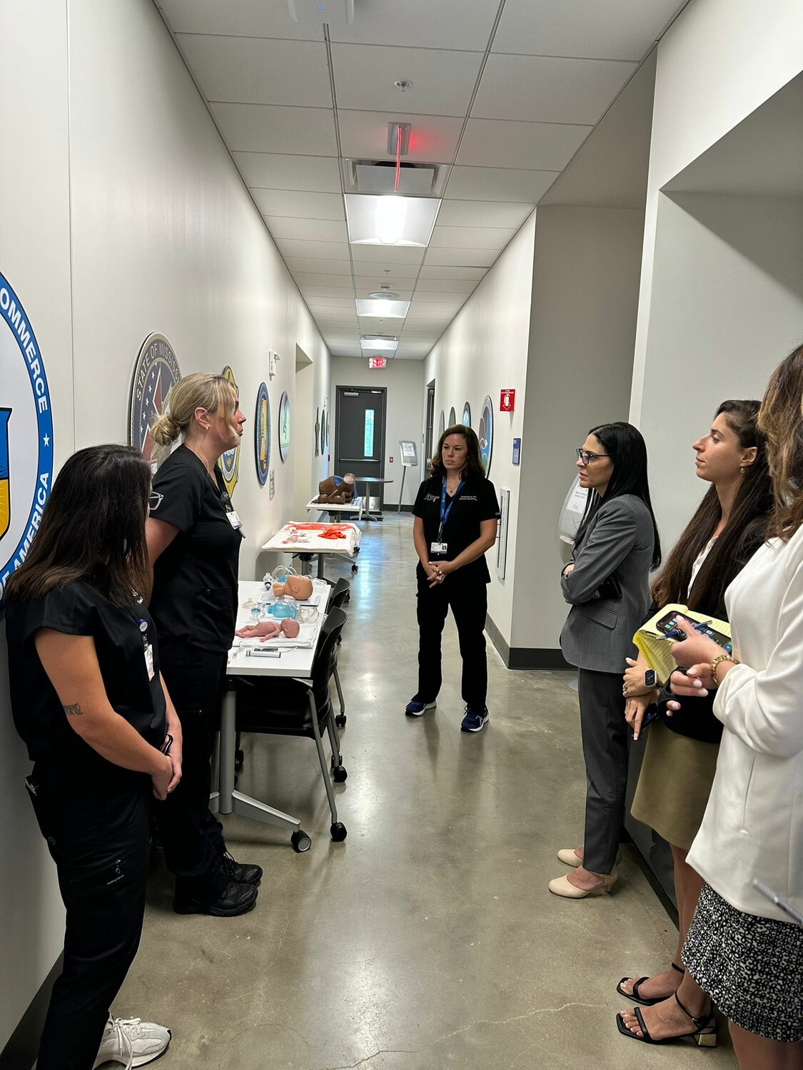 Consul General Anat Sultan-dadon (3rd from right) and Consulate staff receive a tour and briefing of the UMMC STORK training program. The training, which is led by UMMC doctors and staff, equips health professionals with the knowledge to handle obstetric emergencies to save lives.